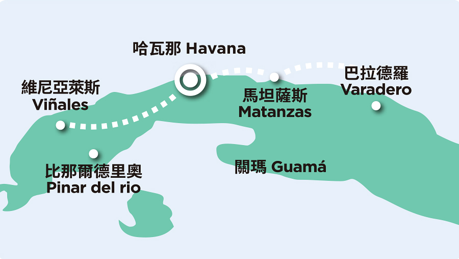 cuba_10-day-tour_map
