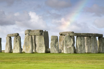 Rainbow over Stonehenge, Salisbury Plain