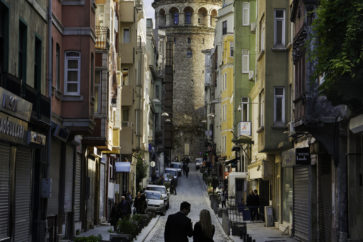 DSC_6015, Turkish Tourism, Turkey, 2013. Couple walking on the street.